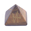 Pyramid Reiki Natural Tiger Eye Display Decorations DJEW-PW0013-41F-1