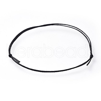 Adjustable Flat Waxed Polyester Cords Bracelet Making AJEW-JB00508-07-1