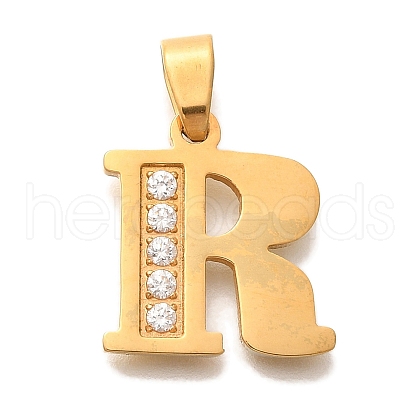 Ion Plating(IP) 304 Stainless Steel Rhinestone Pendants STAS-U035-01G-R-1