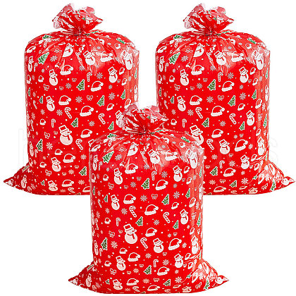 Christmas 3Pcs Rectangle Plastic Gift Storage Bags ABAG-WH20010-08B-1