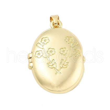 Brass Locket Pendants KK-H206-01G-01-1
