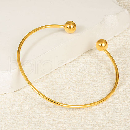 Classic 304 Stainless Steel Cuff Bangles QO4732-2-1