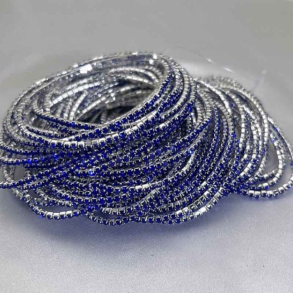 Brass Rhinestone Tennis Bracelets WG6EB7A-08-1