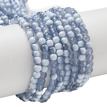 Crackle Glass Beads Strands X1-GLAA-U001-4mm-14-1