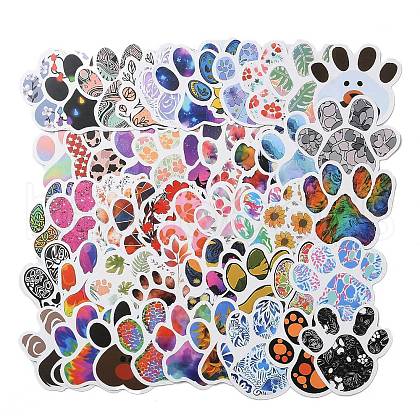 PVC Cartoon Paw Print Stickers DIY-M051-01-1