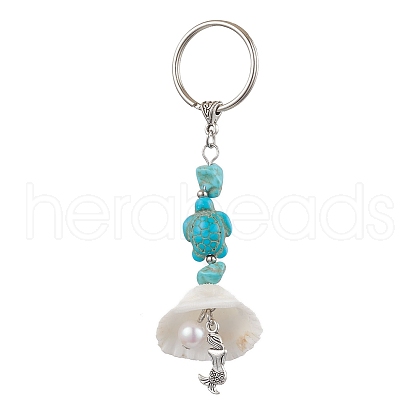 Synthetic Turquoise Keychain KEYC-JKC00843-01-1