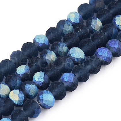 Transparent Glass Beads Strands X-EGLA-A044-T6mm-MB12-1