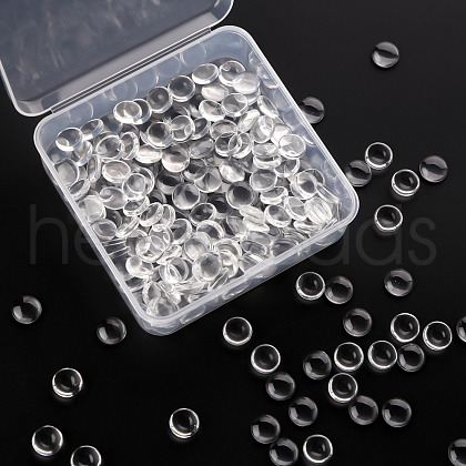 200Pcs Transparent Glass Cabochons GGLA-YW0001-04-1