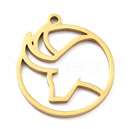 304 Stainless Steel Pendants STAS-Z043-01B-1