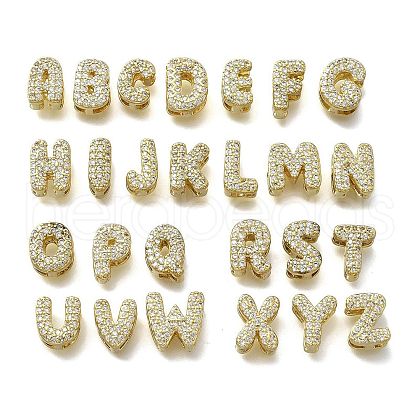 Brass Micro Pave Cubic Zirconia Multi-Strand Links KK-D295-32G-1