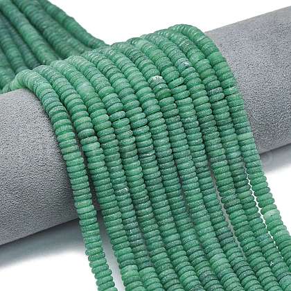 Frosted Natural Green Aventurine Beads Strands G-K389-C31-01A-1