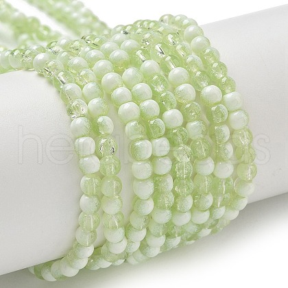 Crackle Glass Beads Strands X1-GLAA-U001-4mm-09-1