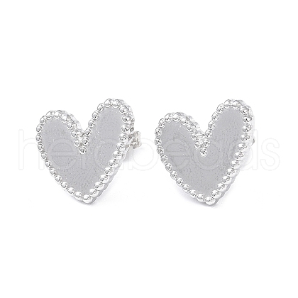 Non-Tarnish 304 Stainless Steel Heart Stud Earrings for Women EJEW-I285-09P-1
