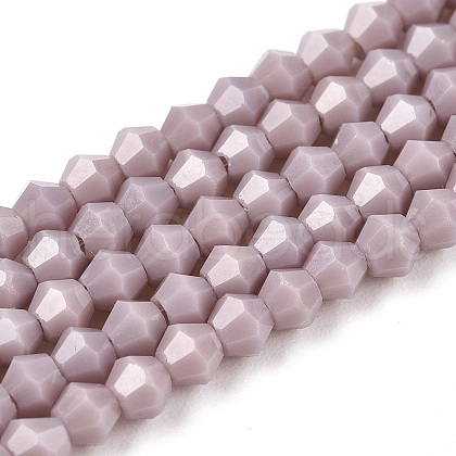 Opaque Solid Color Imitation Jade Glass Beads Strands EGLA-A039-P2mm-D13-1
