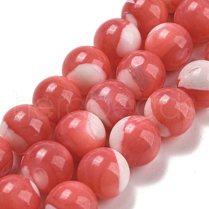 Dyed Natural Trochus Shell Beads Strands BSHE-G034-25C-1