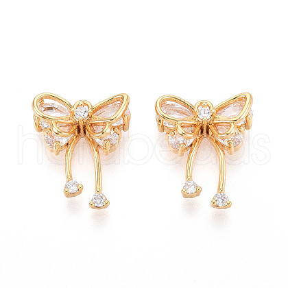 Brass Micro Pave Cubic Zirconia Pendants KK-N263-76B-G-1