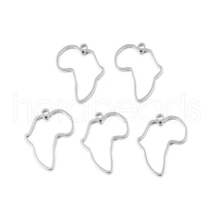 Non-Tarnish Africa Map 201 Stainless Steel Connector Charms STAS-T063-168P-1