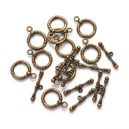 Tibetan Style Toggle Clasps MLF10259Y-NF-1