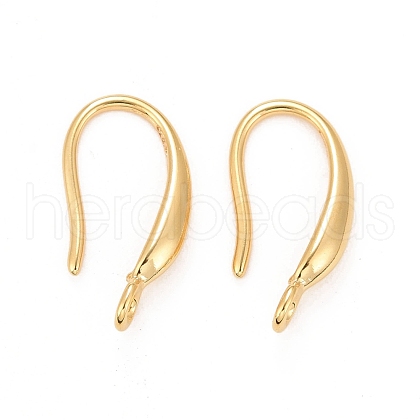 Rack Plating Eco-friendly Brass Earring Hooks KK-D075-09G-RS-1