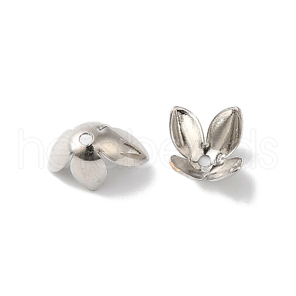 Rack Plating Brass Flower Bead Caps KK-K381-06A-P-1