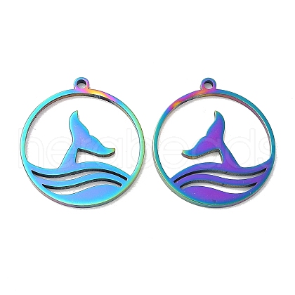 Ion Plating(IP) 304 Stainless Steel Pendants STAS-L020-040RC-1