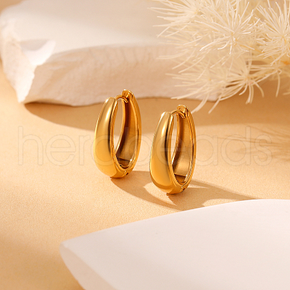Stainless Steel U-shaped Hoop Earrings HF3602-1-1