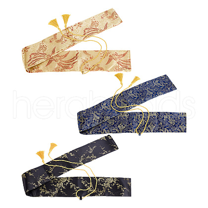 HOBBIESAY 3 Sets 3 Colors Silk Cloth Sword Case AJEW-HY0001-86-1