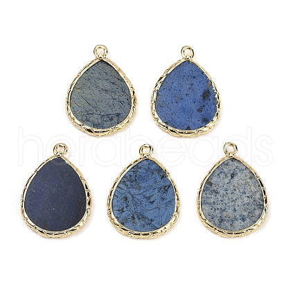 Natural Dumortierite Pendants G-K347-08G-03-1