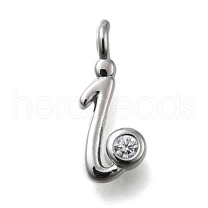 Brass Micro Pave Cubic Zirconia Pendants KK-B132-12P-I-1