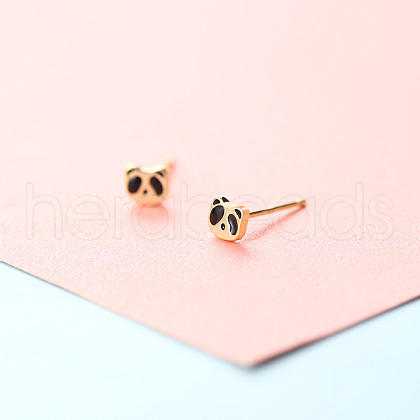 Brass Micro Pave Clear Cubic Zirconia Stud Earrings FS-WGE47D1-16-1