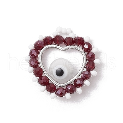 Glass Beads Pendants PALLOY-MZ00654-02-1