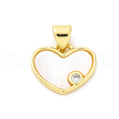 Brass Micro Pave Cubic Zirconia Pendants KK-D325-32G-1
