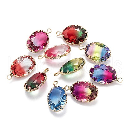 Two Tone Transparent Glass Pendants GLAA-F110-01B-1