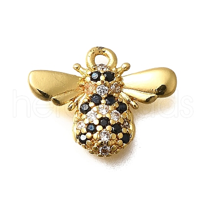 Brass Micro Pave Cubic Zirconia Pendants KK-M313-28G-1