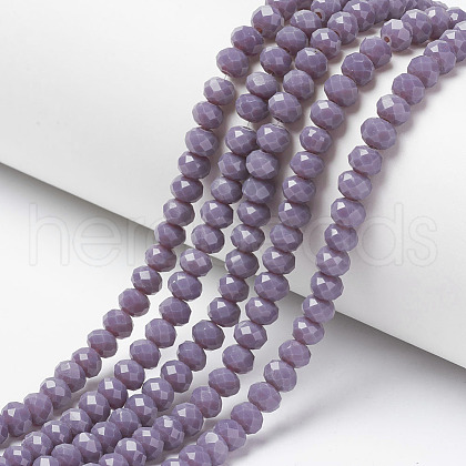 Opaque Solid Color Glass Beads Strands EGLA-A034-P1mm-D11-1