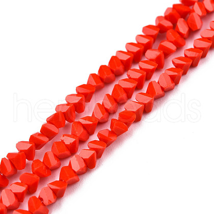 Opaque Solid Color Glass Beads Strands GLAA-N052-01-A10-1