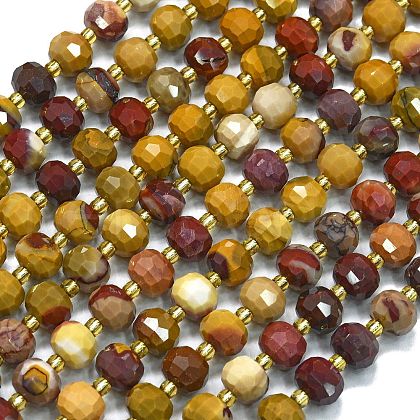 Natural Mookaite Beads Strands G-K389-E53-01-1