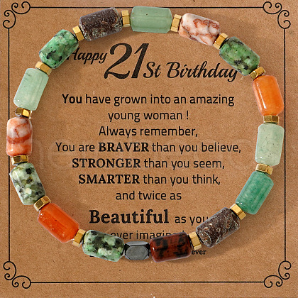 Column Synthetic Hematite Beads Bracelets ZL2901-8-1