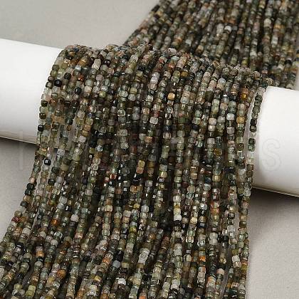 Natural Green Rutilated Quartz Beads Strands G-RM2025-C38-A-1