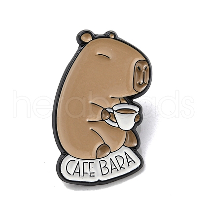 Capybara Theme Alloy Enamel Brooch JEWB-C023-10A-EB-1