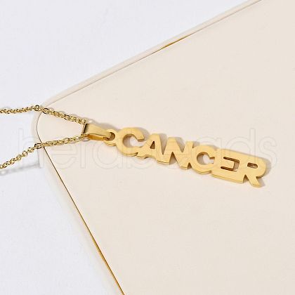 304 Stainless Steel Word Constellation Pendant Necklaces FS-WGAAB2A-06-1
