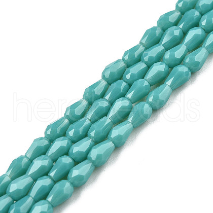 Opaque Solid Color Glass Beads Strands GLAA-N052-02-A09-1
