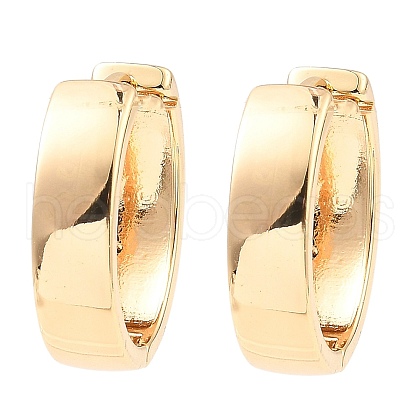 Brass Thick Hoop Earrings EJEW-I289-10A-KCG-1