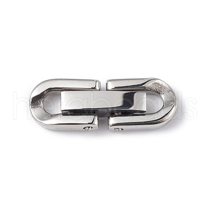 Non-Tarnish 304 Stainless Steel Fold Over Clasps STAS-G307-11A-P-1