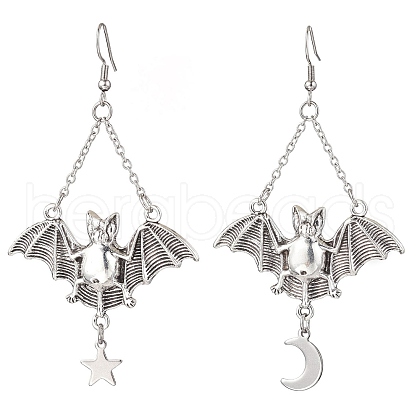 Alloy Pendants Earrings EJEW-TA00423-1