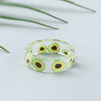 Transparent Resin Finger Rings for Women WG107A9-17-1