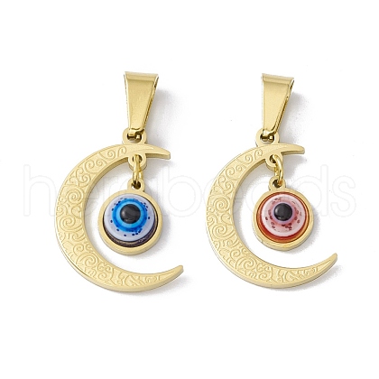 PVD Vacuum Plating 304 Stainless Steel Resin Pendants STAS-A062-40G-1