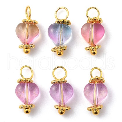 Electroplate Glass Charms PALLOY-JF00464-M-1