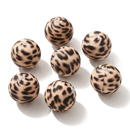Silicone Beads Loose Silicone Beads Kit Leopard Print Silicone Beads for Keychain Making Bracelet Necklace FIND-SZC0014-170-1