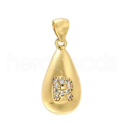 Rack Plating Brass Micro Pave Cubic Zirconia Pendants KK-L226-102G-R-1